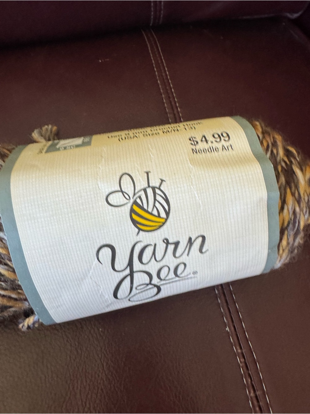 Yarn Bee Multicolor Chenille Yarn - Beige, Brown, Cream